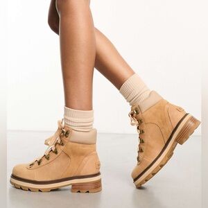 Sorel Lennox Hiker lace up boots in camel Sz 7‎